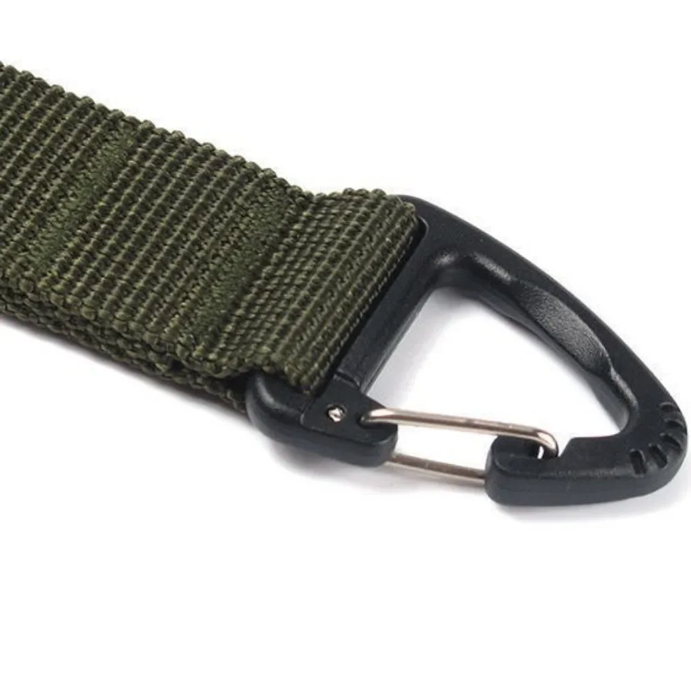 Military Tactical Hanging Key Hook Clip Clamp Buckle Nylon Webbing Molle Belt Carabiner Outdoor Strap Climbing Accessories