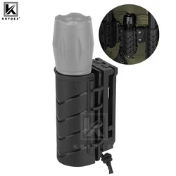 KRYDEX Flashlight Holder Pouch Rigid Torch Holster Tactical Light Carry Case Pouch 360 Rotating Duty Belt Hunting Accessories