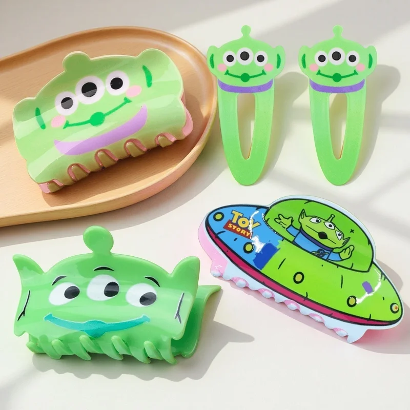 

5PCS Disney "Toy Story" character Squeeze Toy Alien hair claw set, multi-functional hair accessory hairpin
