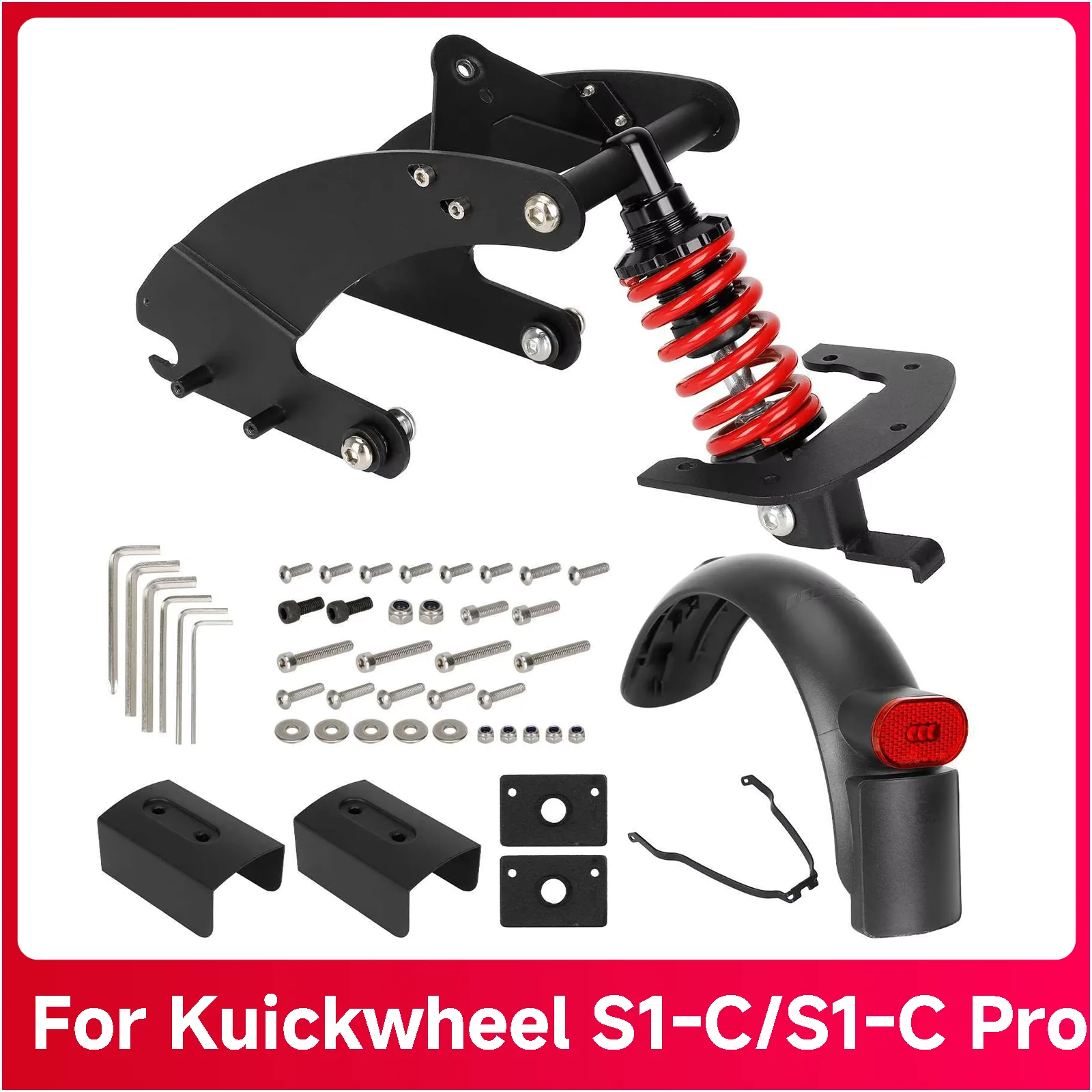Ulip Black Rear Suspension For Kuickwheel S1-C/S1-C Pro Electric Scooter Parts Accessories