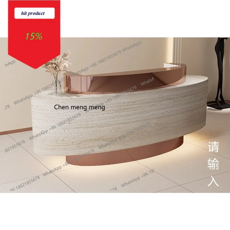 

Простая стойка ресепшн для компании, отдела продаж недвижимости, кассы, стойка регистрации отеля