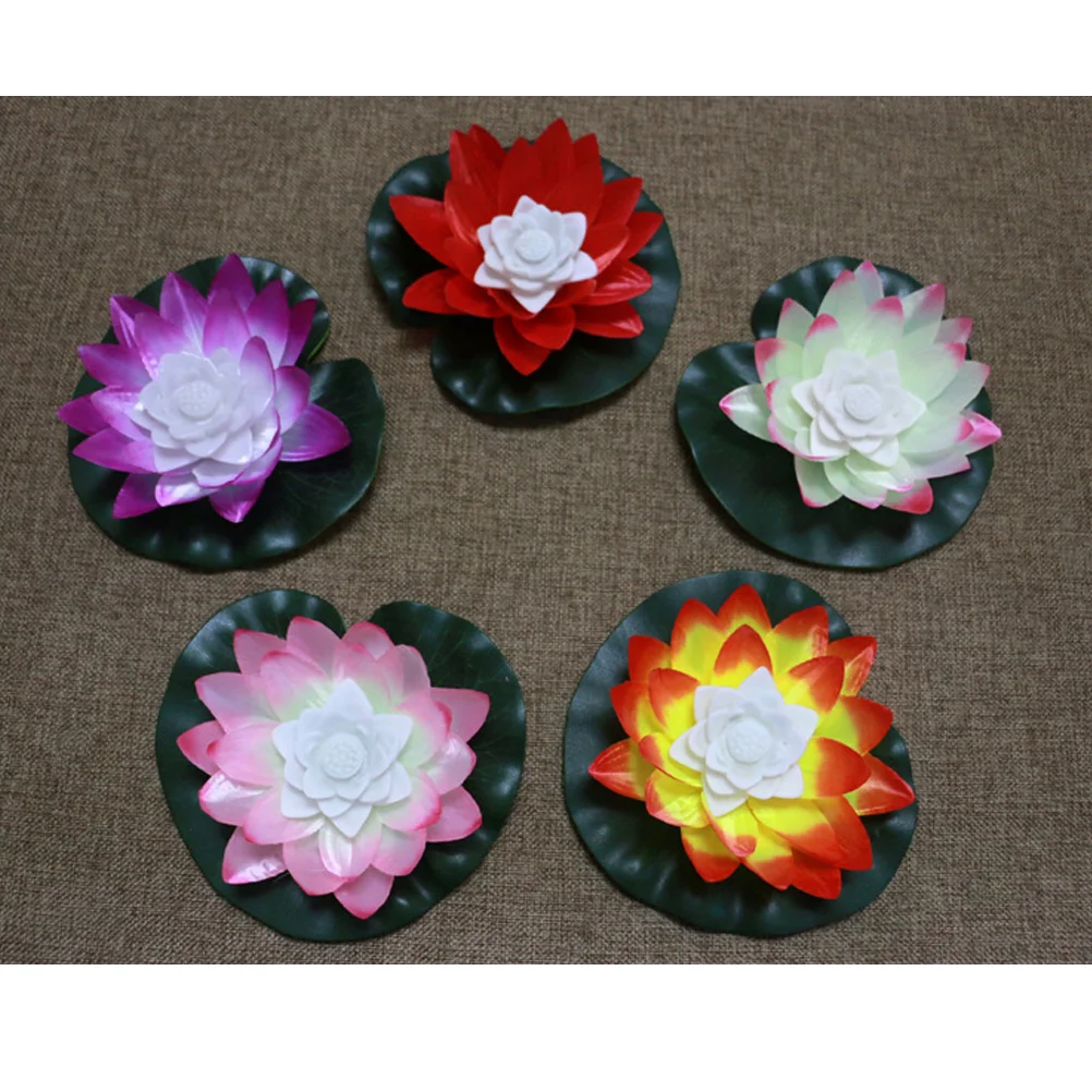 Imagem -01 - Luz Flutuante Piscina Lótus Led Flor Lírio Luzes para Almofadas de Água Lanterna Lagoa Solar Flores Artificiais Lagoas ao ar Livre Natação luz flutuante piscina lotus led flor lirio luzes para almofadas de agua lanterna lagoa solar flores artificiais lagoas ao ar livre natacao 01