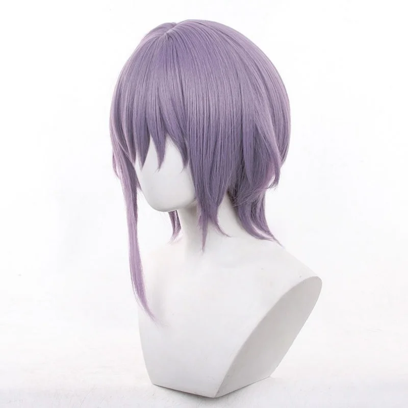 Ave Mujica Amoris Cosplay Wig Nyamu Yūtenji Muted-purple Bob Haircut For Women Girls Role Play Halloween Party Hair + Wig Cap