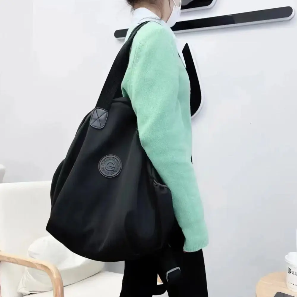 

Милый спортивный нейлоновый рюкзак в корейском стиле, однотонный, большая вместительная дорожная сумка на плечо, нейлоновая сумка для фитнеса, женская