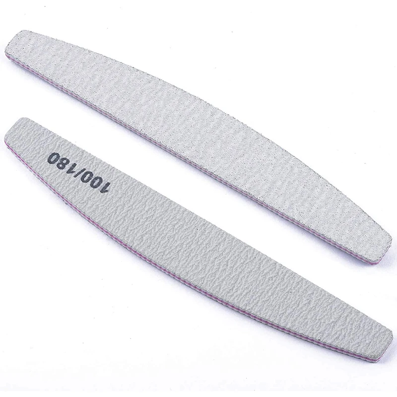 8Pcs/Set Professional 100/180 Half Moon Nail File Sandpaper Nail Sanding Blocks Grinding Polishing Manicure Care Tools