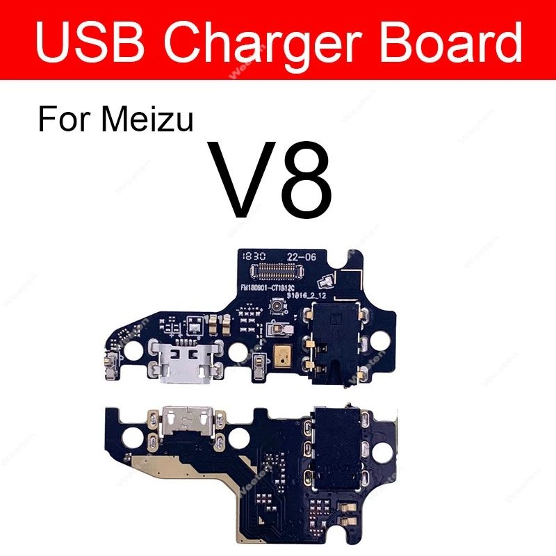 Charging Port Board For Meizu X8 V8 Charger USB Jack Board With Microphone For Meizu X8 M852Q Replacement Parts