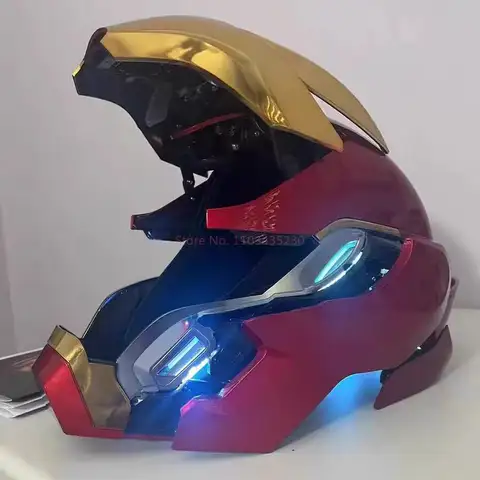 Figurines Iron Man Mk5/Mk50, casque portable à déformation à commande vocale autour des dérivés d'animation Marvel, modèle jouet cadeau, 2025