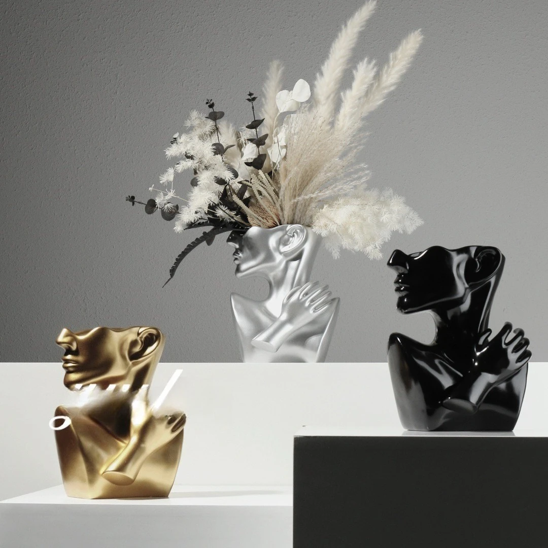 

High-end niche villa living room coffee table dry vase restaurant porch cabinet hotel flower ornaments soft decoration