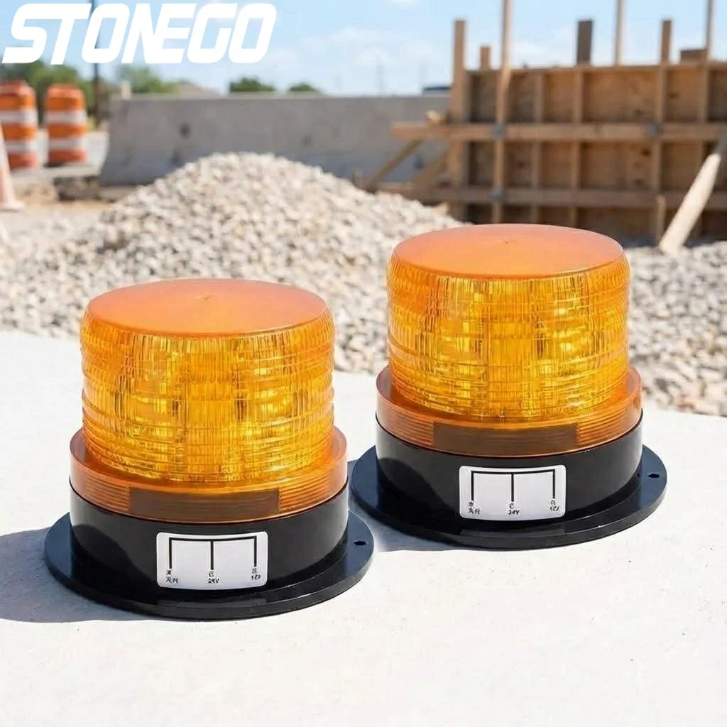 

12V 24V Car LED Flashing Strobe Beacon Emergency Warning Light Amber Lamp High Intensity Vehicle Safety Lighting