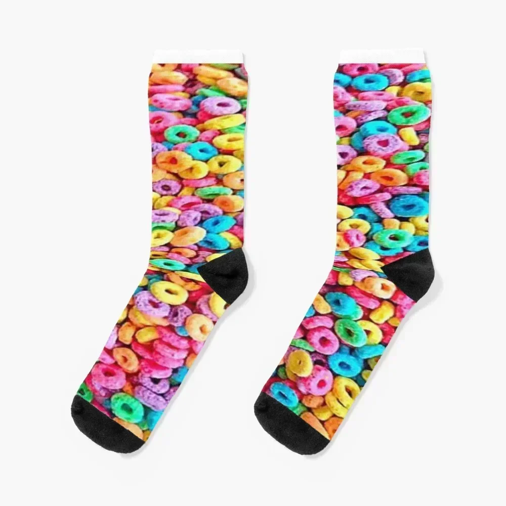 

FROOT LOOPS Socks christmas gifts hiking with print floor Ladies Socks Men's