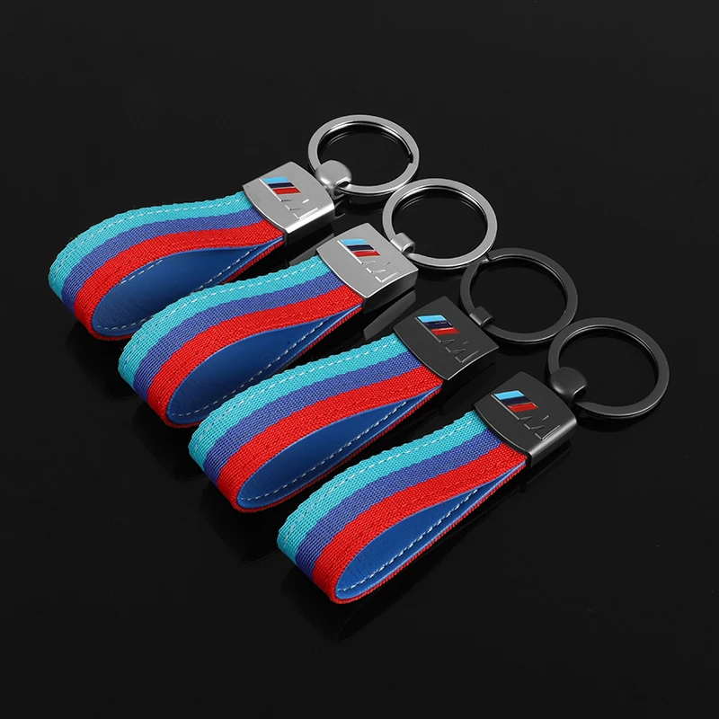 Luxury Leather Car Emblem Carving Key Keyring Key Chain For BMW M Sport E36 E34 F31 F10 F20 F40 M3 M4 M5 F48 E46 E60 E90 E91 E3