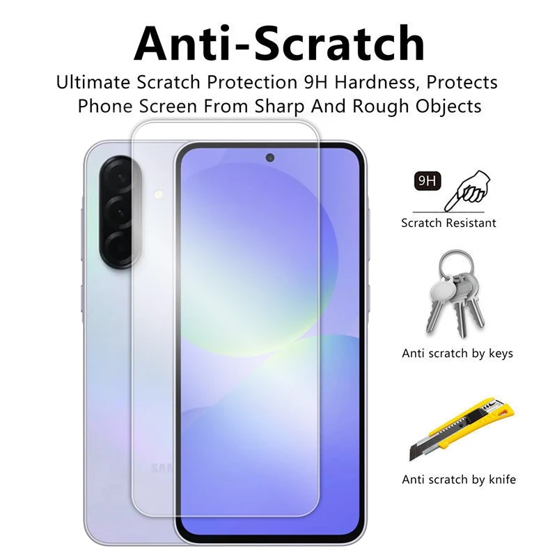 For Samsung Galaxy A56 5G Glass For Samsung Galaxy A06 A16 A26 A36 A56 Screen Protector Full Glue Tempered Glass Protective Film