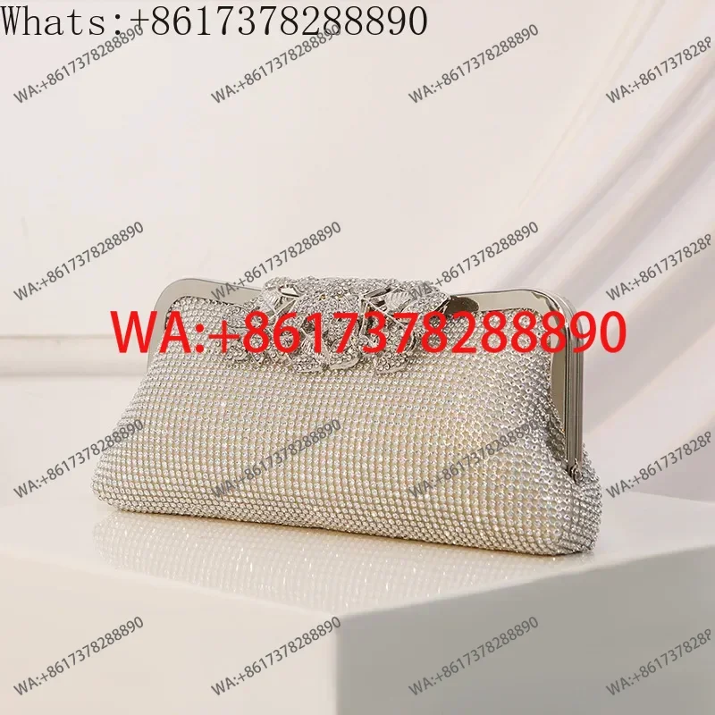 Fashionable European and American Style Cosmetics Handheld Dinner Bag Dress Single Shoulder Crossbody Chain