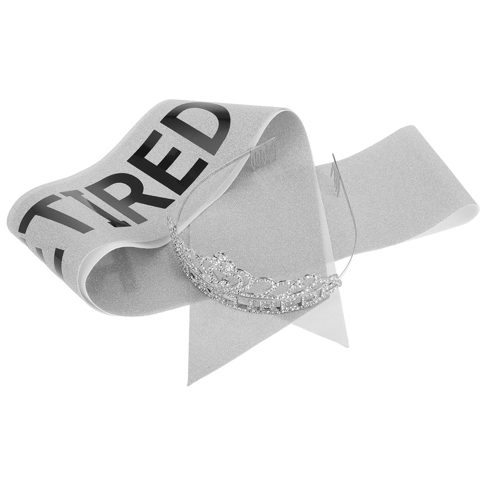 Retirement Party Set Sash and Crown Elegant Replacement Decor Grandma Zinc Alloy Tiara for Women Chic