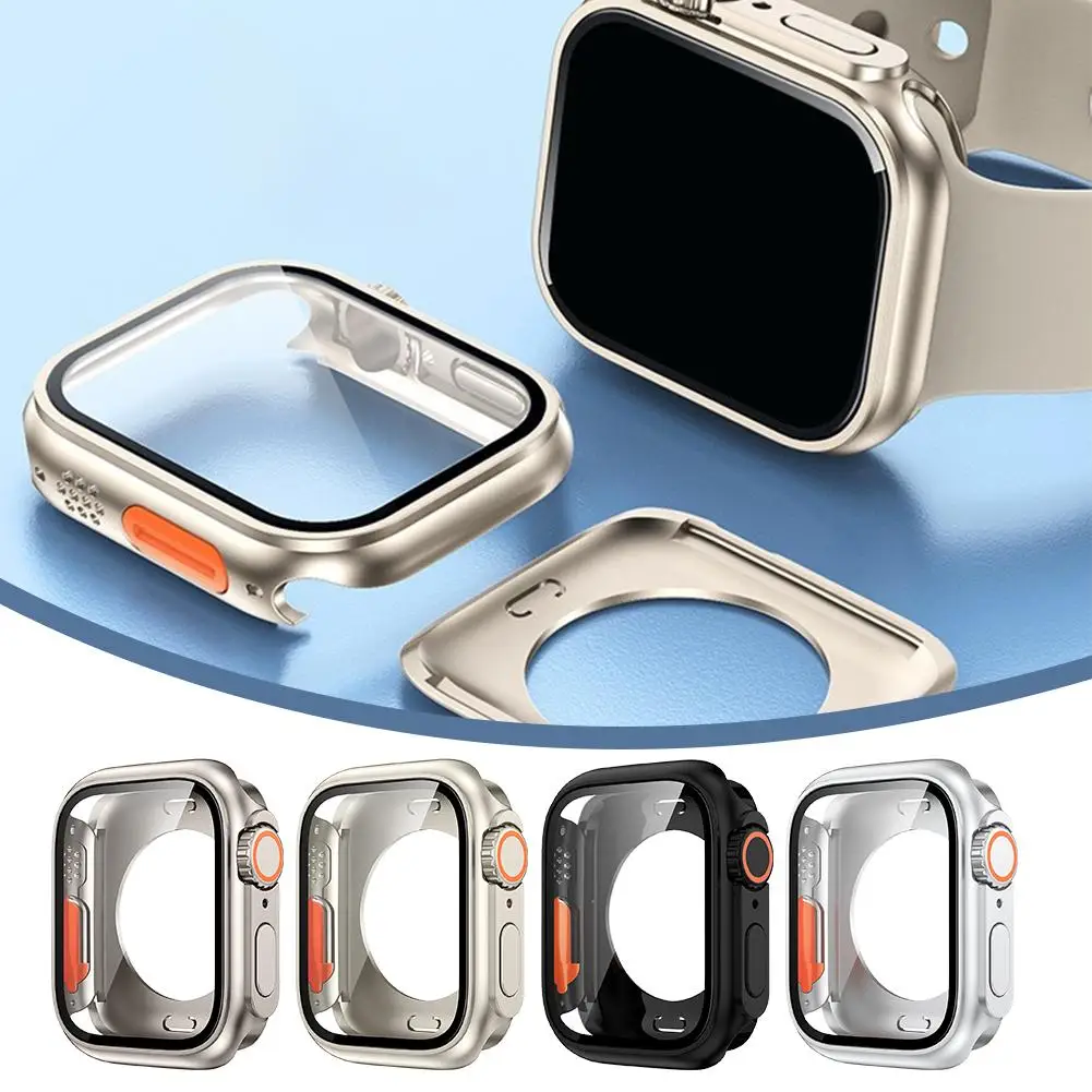 Metal Bumper Case for Apple watch S10 42mm 46mm Smart Watch PC Screen Protector Shell Membrane All-in-one Watch Case R2C9