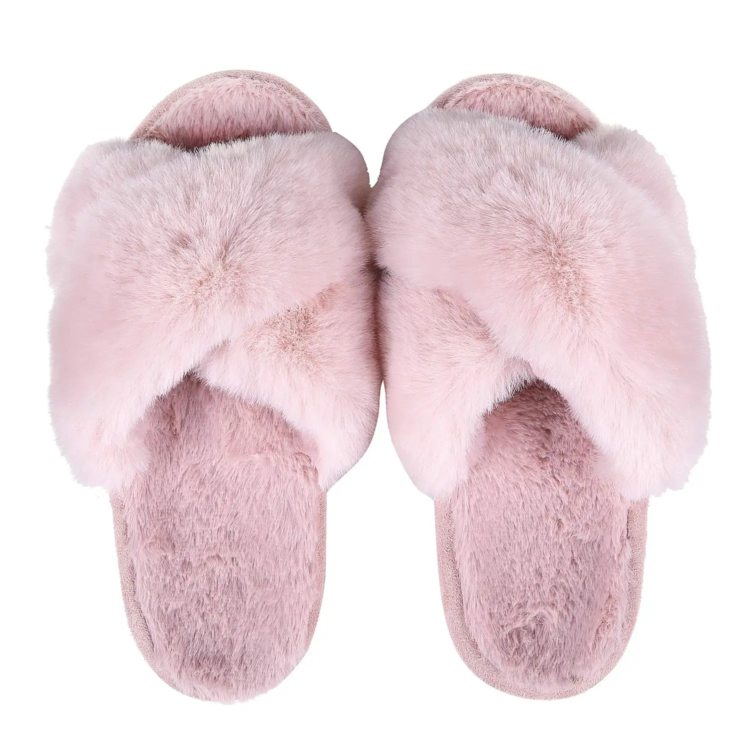 Pallene-chinelos macios de pelúcia para mulheres, macio, moda, interior, quente, dedo do pé aberto, sapatos peludos, casual, peludo, quarto, aconchegante