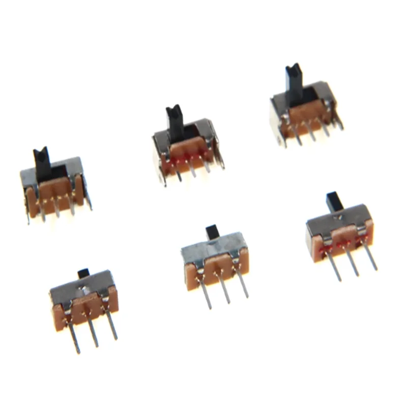 20PCS Mini Slide Switch On/Off SS12D00 3 pins 1P2T  2 positions high-quality toggle switch handle length: 2mm 3mm 4mm 5mm 6mm