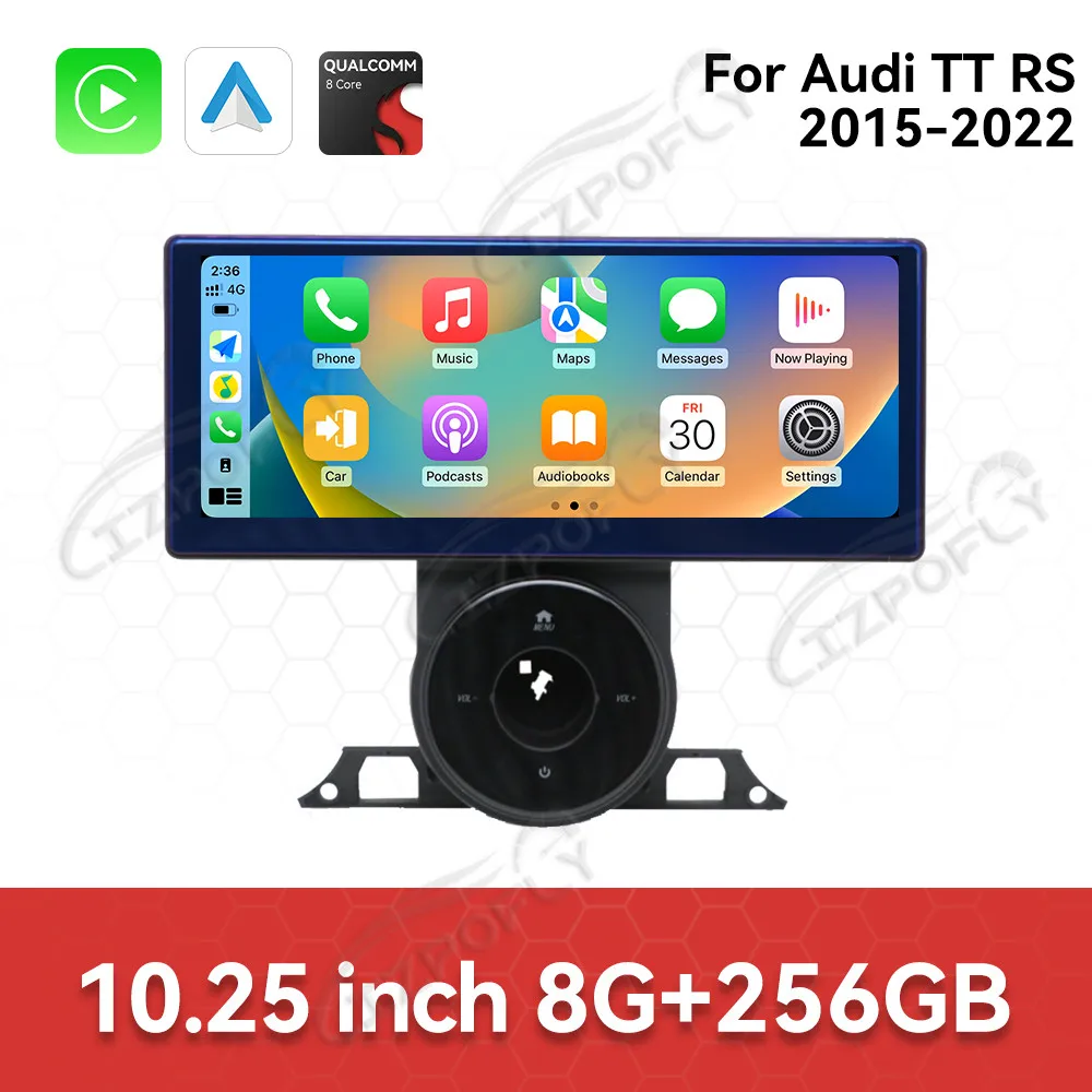 

Мультимедийный плеер Android Auto для Audi TT RS 2015-2022, автомобильный радиоприемник, GPS-навигация, экран 10,25 дюйма, автомобильная лента, головное устройство DSP