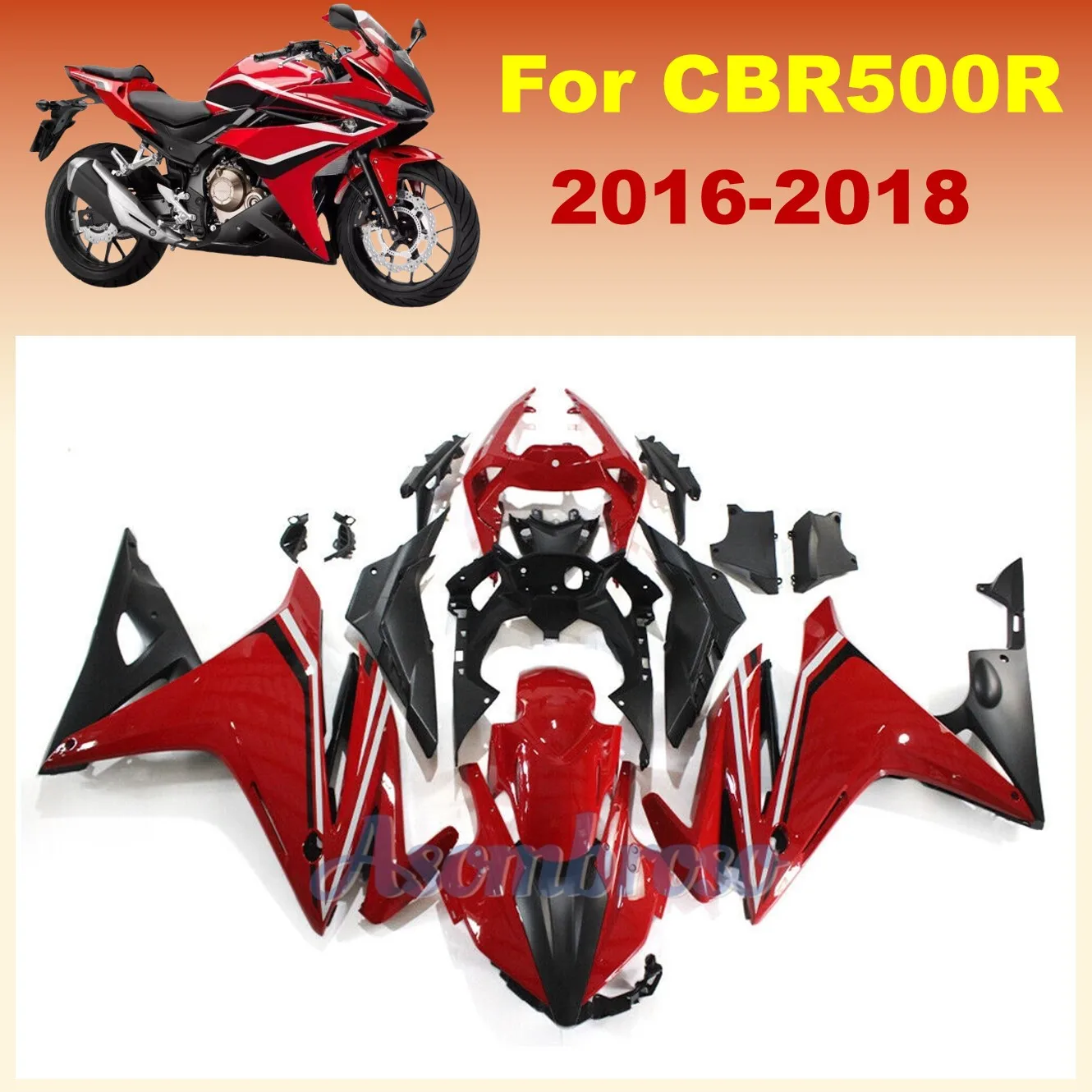 Fairings Kits For Honda CBR500R 2016 2017 2018 CBR 500R CBR500 Motorcycle Parts Red Bodywork Protective Cover