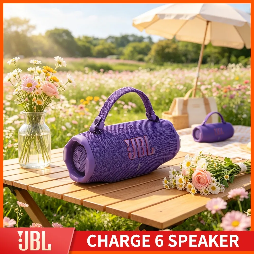Marsh Stroll Warm Bass JBL CHARGE6 Bluetooth Speaker RGB Handsfree IP67 Waterproof Dual Driver TF Card Wireless Stereo Audio