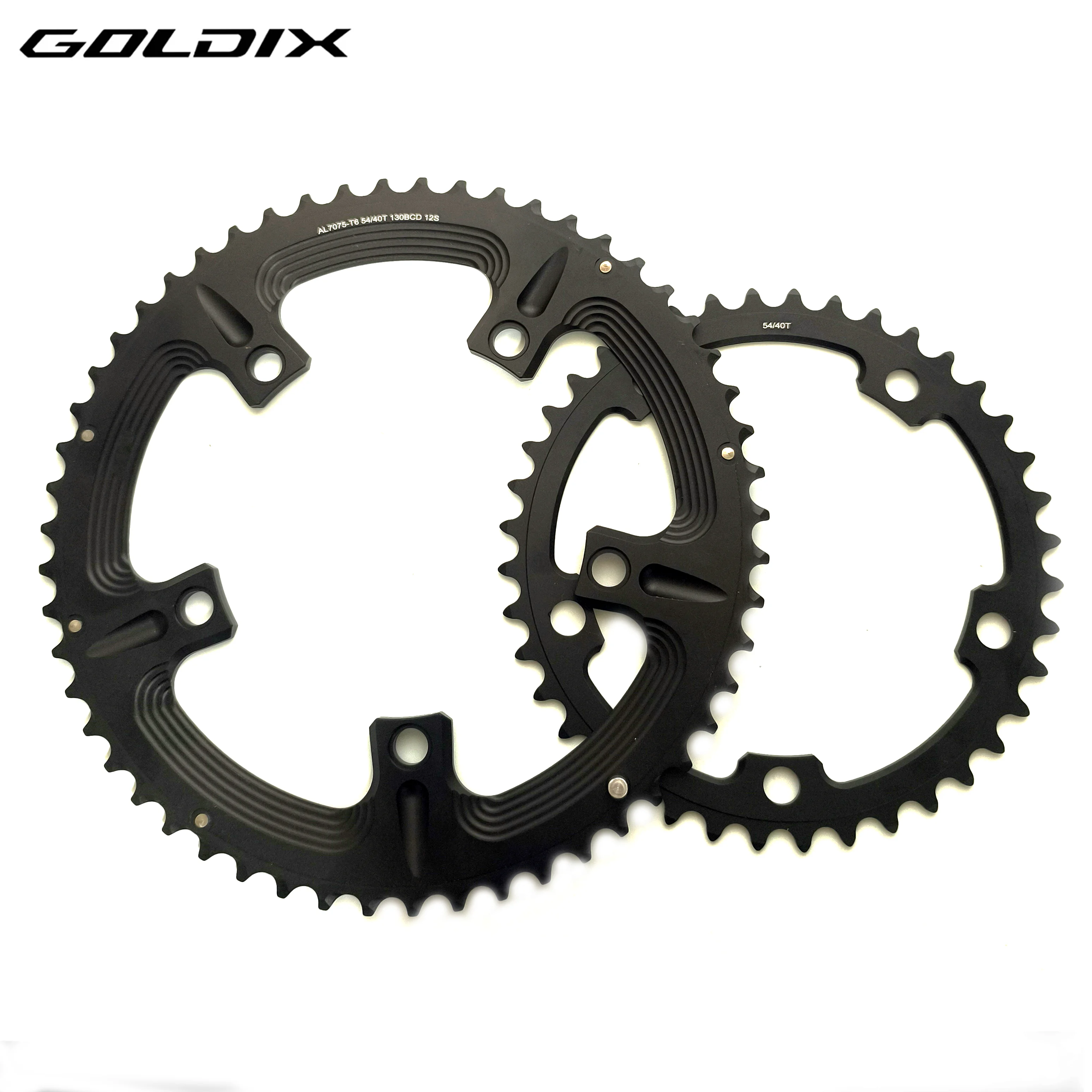 

Звездочка GOLDIX 130BCD с 5 болтами, двойная, для шоссейного велосипеда, 53-39T, 54-40T, 56-42T, для шатунов 130 BCD