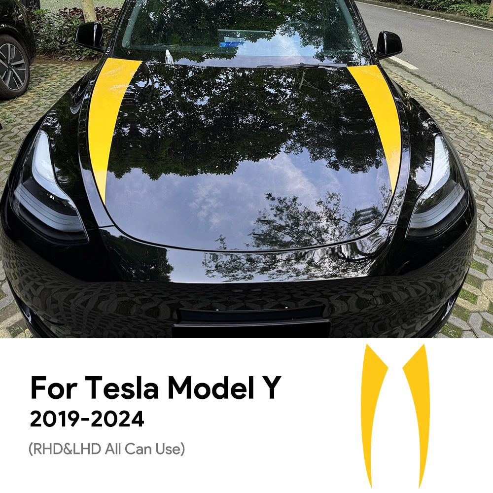 

Для Tesla Model 3 2019-2023 Model Y 2020 2021 2022-2024 декоративные наклейки на капот автомобиля, накладки, аксессуары