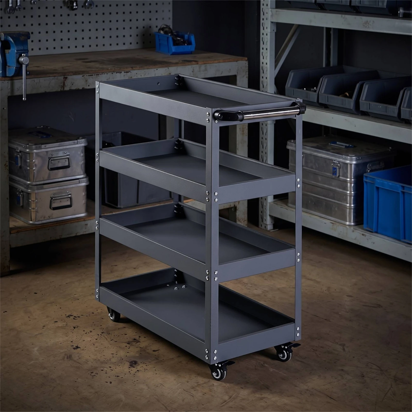 รถเข็นอเนกประสงค์สี่ชั้น รถเข็ - Tools Mechanical Workshop บทวิจารณ์และราคา