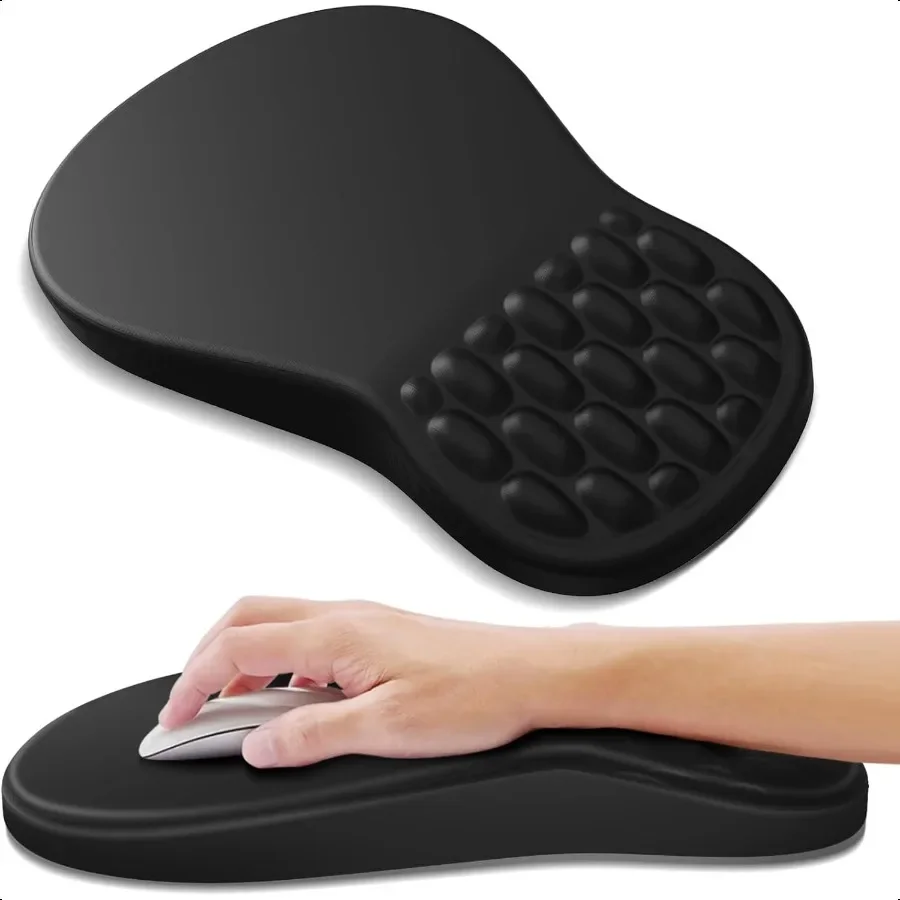 

Ergonomic Mouse Pad with Wrist Rest port Mousepad with Comfortable Memory Foam Wrist Rest and NonSlip PU Base for Pain Relief C