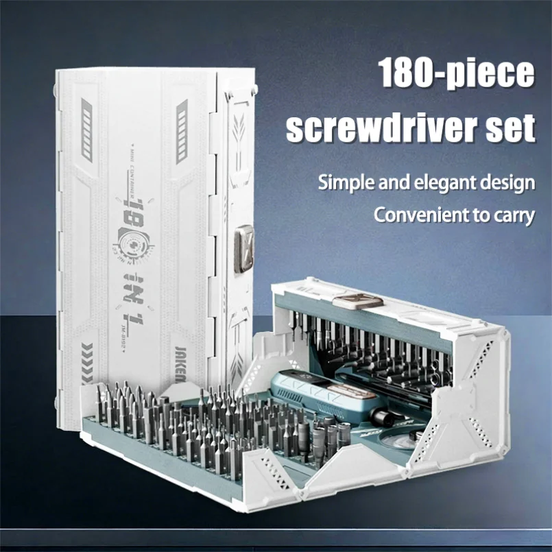

Набор прецизионных отверток 180 в 1 с магнитными битами CR-V для ремонта мобильных телефонов, компьютеров, планшетов, очков, ручные инструменты