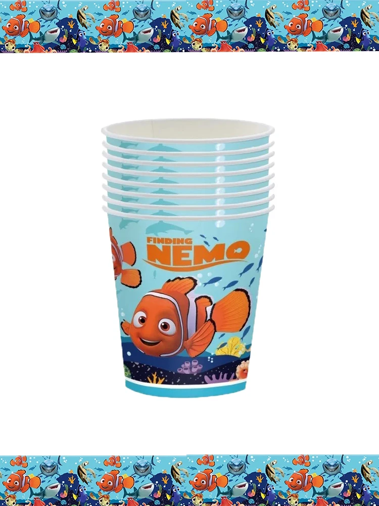 108X180CM 1pcs Tablecloth Disney Clownfish Nemo Birthday Tableware Set Disposable Cups and Plates Paper Tablecloth Baby Baptism