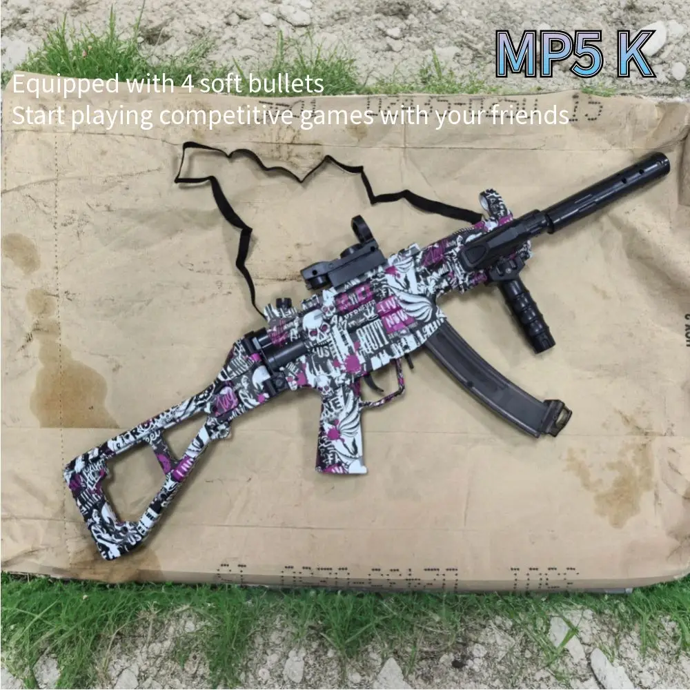 Incredibile giocattolo Pistole idrogel Mp5k Pistole di pirata per l'azione Giocattolo all'aperto Sport Eva Soft Bullet Pistole giocattolo Pistola gel Regali per bambini