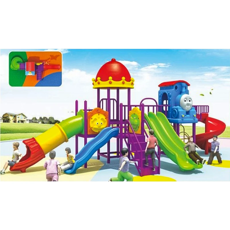 Outdoor Playground Equipment with Steel and Plastic Slide for Garden Use Customized Play Set and Facilities