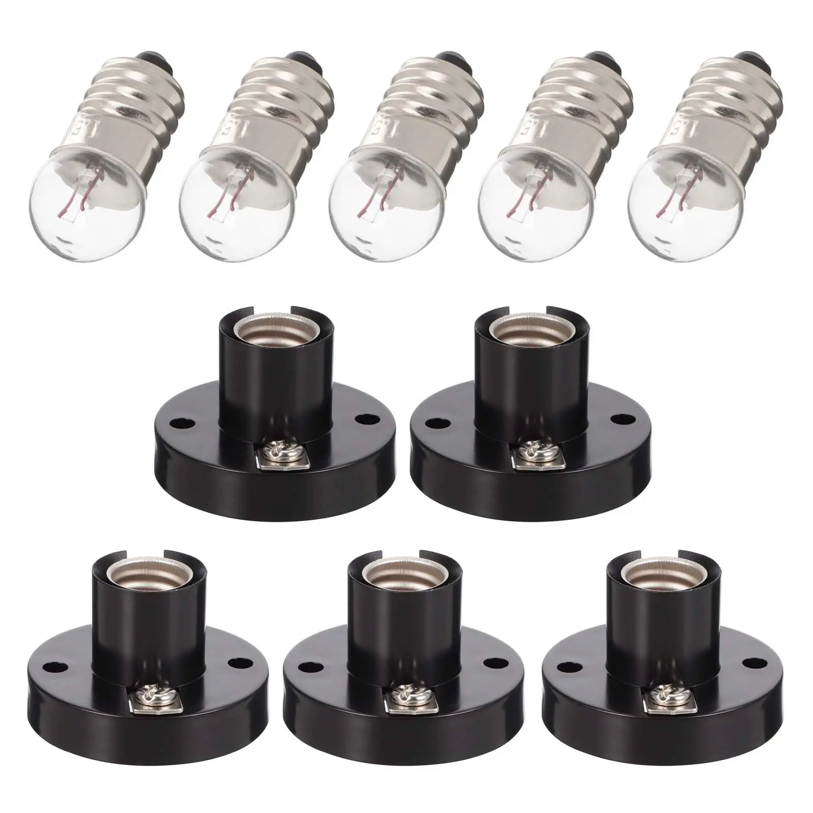 

5Pcs Mini Lamp Holder with Bulbs Experimental Light Base for Physics Experiments Electrical Teaching Stem Kits School Lab