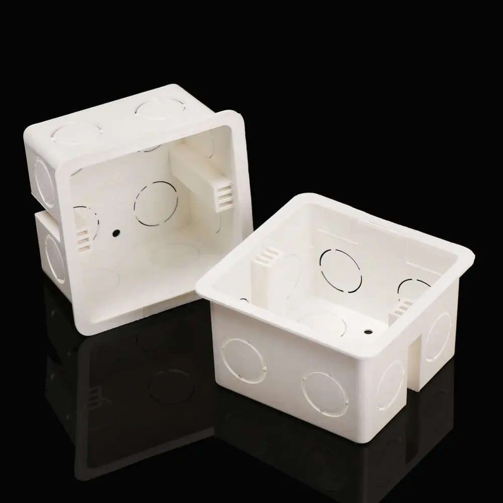 High Quality Flame Retardant PVC Plastic Wall Mounting Box Junction Concealed Bottom Switch Cassette