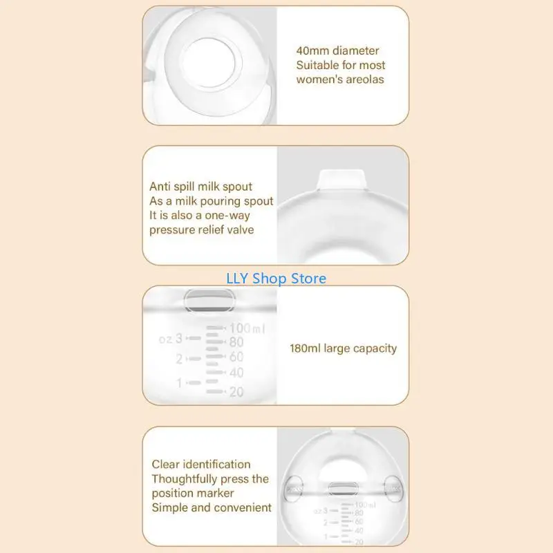 T8UD سيليكون حليب الثدي جامع مانع للتسرب 100 مل مريح للأمهات المرضعات #3