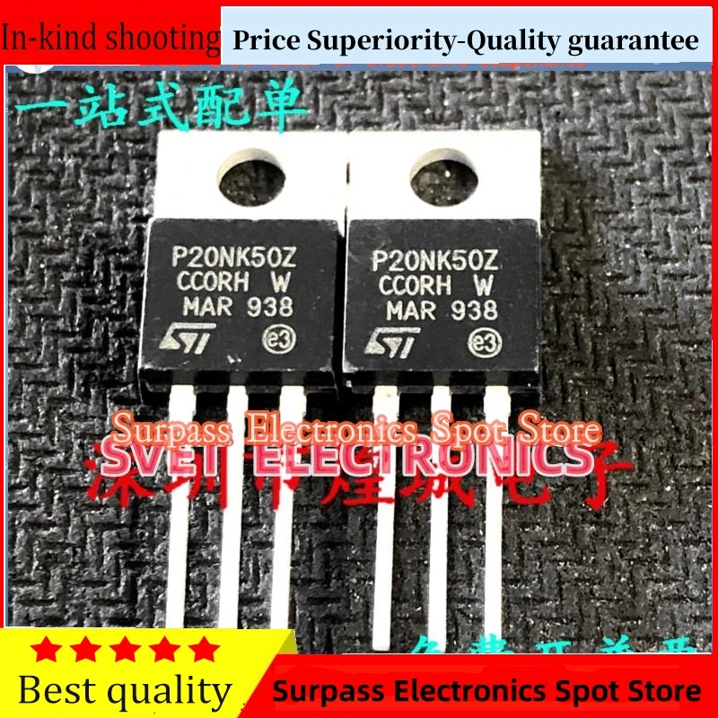 10PCS-50PCS  P20NK50Z STP20NK50Z  TO-220 500V 17A   Original  Fast shipping