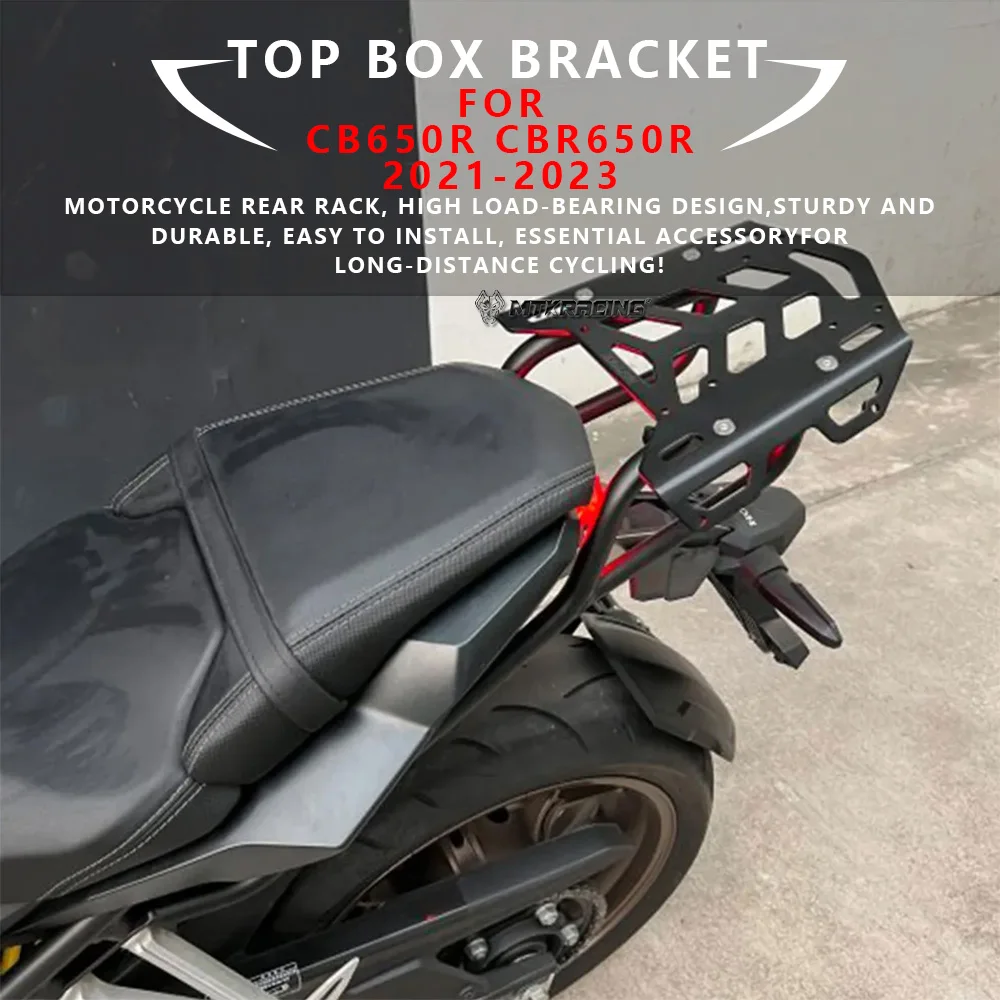 

MTKRACING For HONDA CB650R CBR650R 2021-2023 Motorcycle Rear Carrier Luggage Rack Tailbox Fixer Holder Cargo Bracket Tailrack