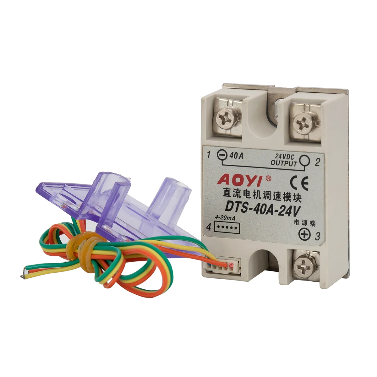 5PCS AOYI 24v Ac Ssr Single Phase Solid State Variable Relay DTS-10A-24V 0-24VAC With Protector