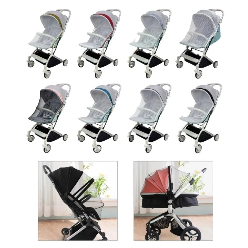 

Pushchair Canopy Insect Netting Cover Strollers Insect Net for Baby Carriers Breathable Full Coverage Net A2UB