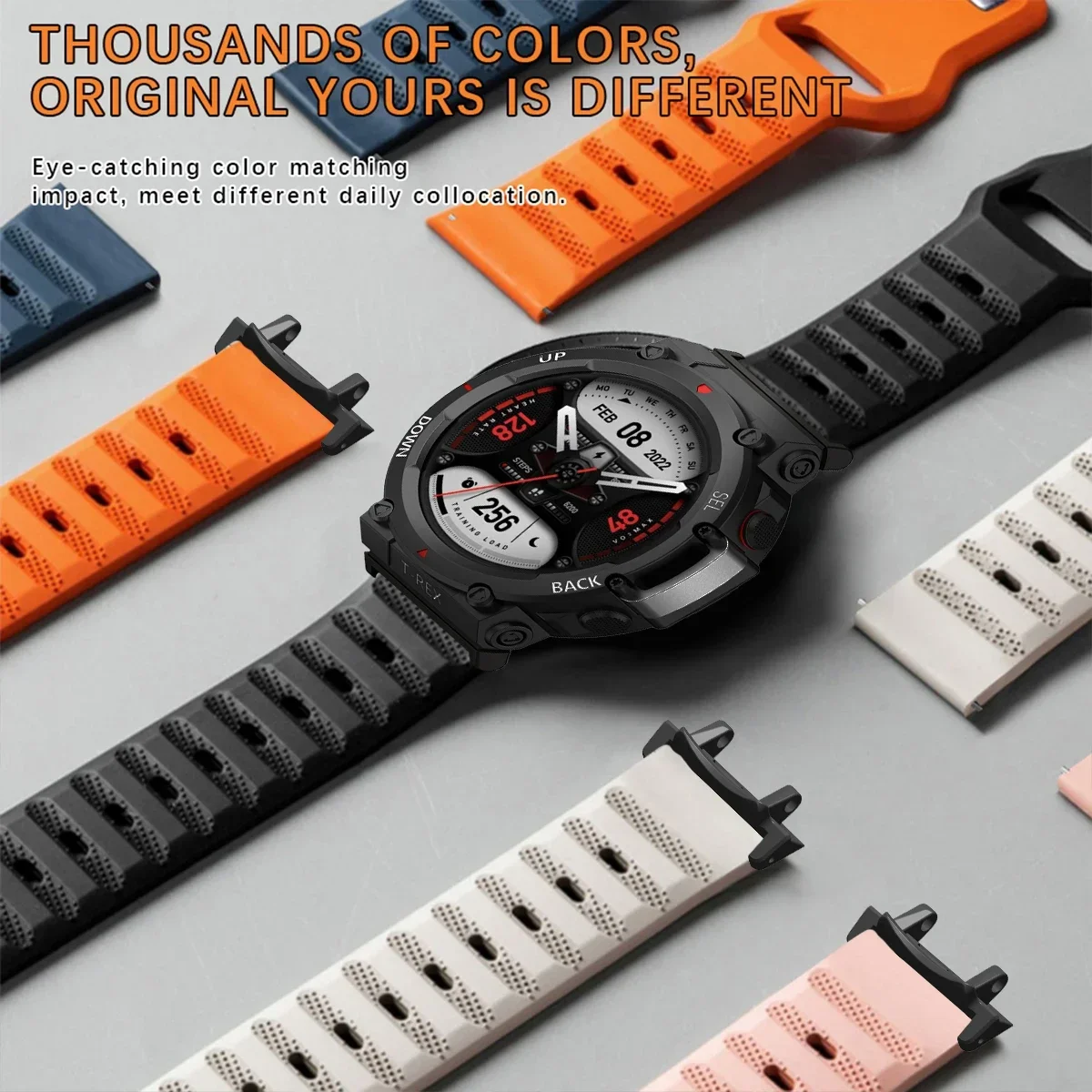 Silikonarmband für Amazfit T-Rex 3 2 Smart Watch Silikonarmband Armband Correa für Amazfit T-Rex/T Rex Pro Handgelenkgürtel