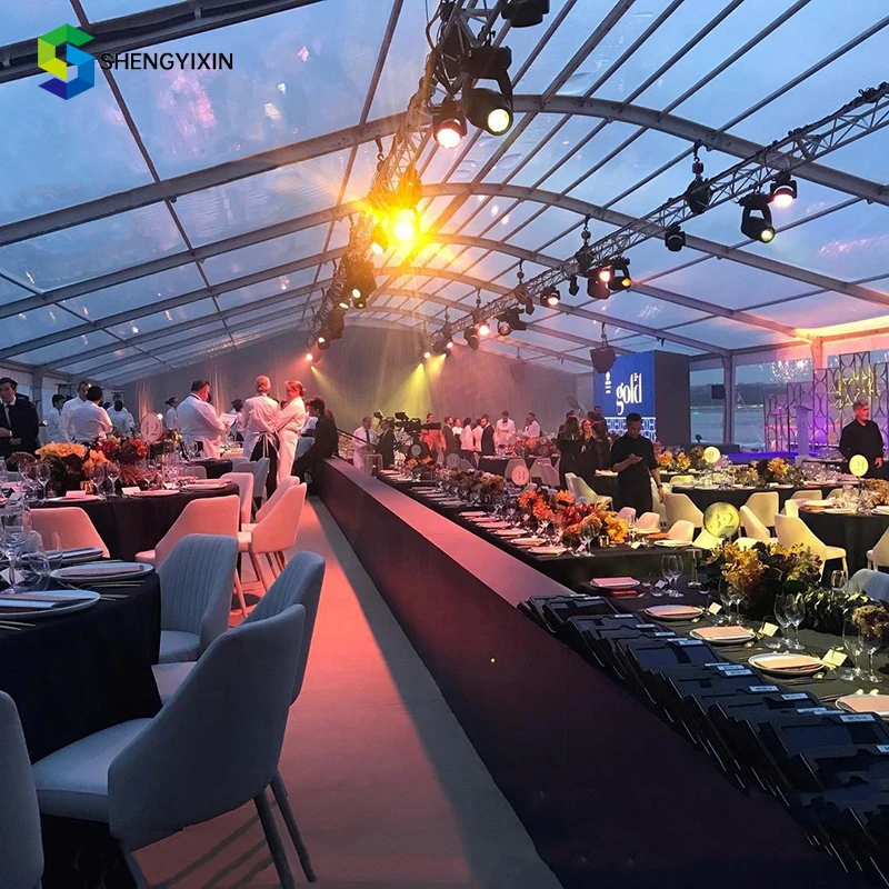 Transparent White Marquee Clear Large Tents for Party Event With Floor Outdoor Event Heavy Canopy Wedding Tent