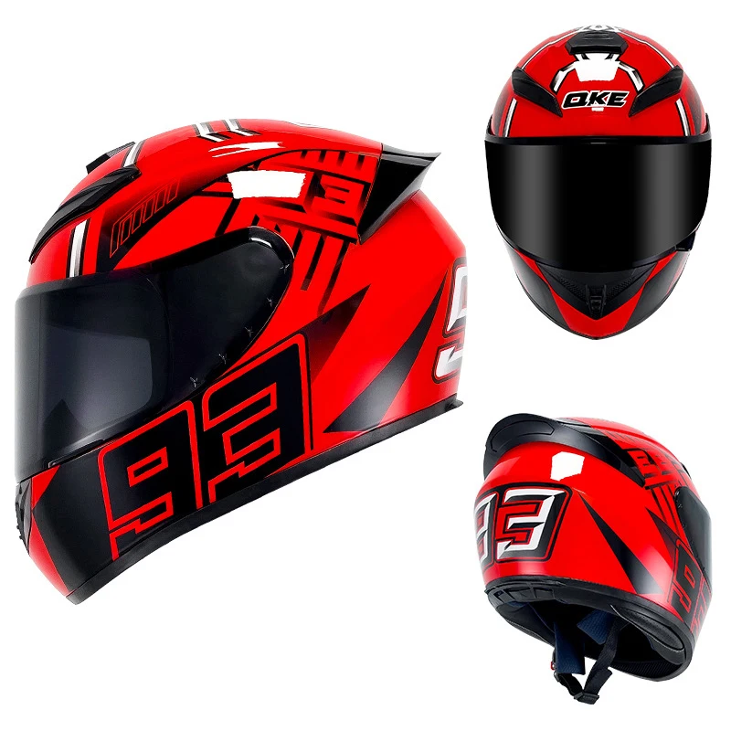 DOT Casco Moto Unisex Casco completo Casco di sicurezza Casco Outdoor Riding Casco Moto Capacetes caschi quattro stagioni universale