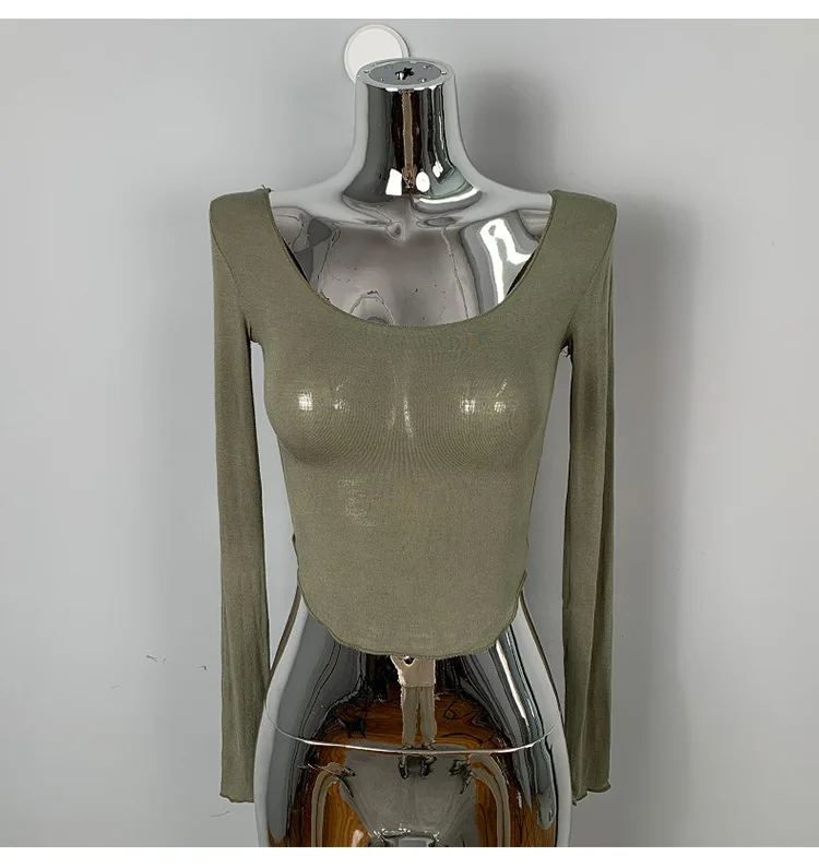 Koreanisches Sommer-T-Shirt für Damen, schmal geschnitten, mit Rundhalsausschnitt, einfarbig, lässig, schlicht, sexy, durchsichtig, kurzärmelig, Oberteil für Frauen – Detail 13