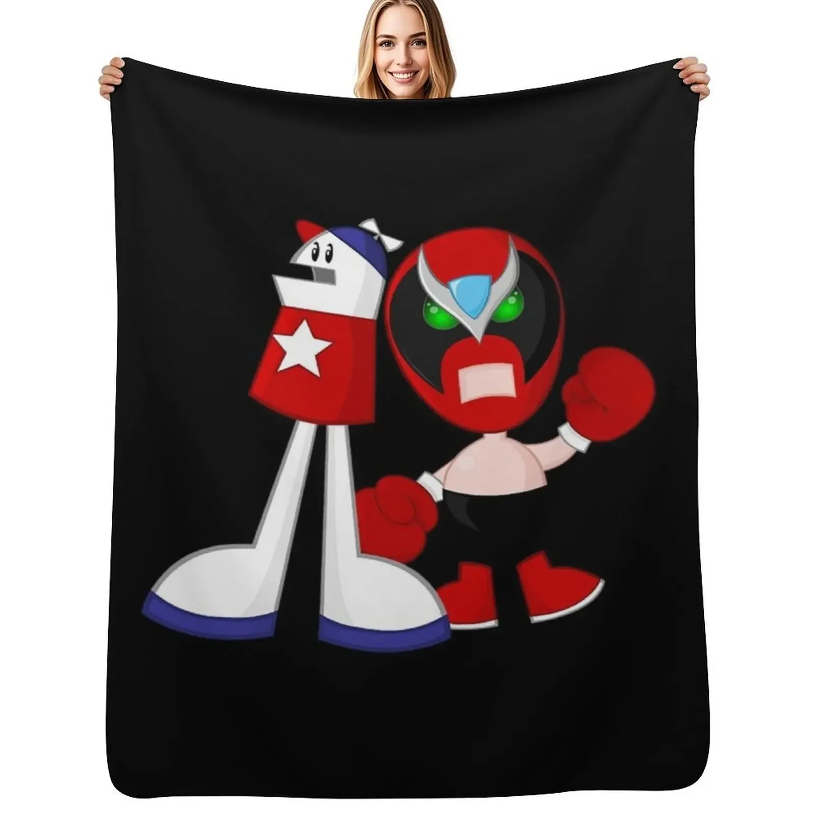 

Homestar Runner And Strong Bad Funny Throw Blanket Flannel Fabric blankets and throws Travel Beach Blanket