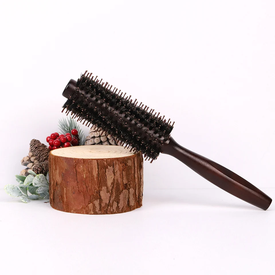 Boar Bristle Hair Brush Natural Wooden Wave Brush for Women Straighten Brush Hair Comb Handle Hairdressing Tools Wood Hairbrush