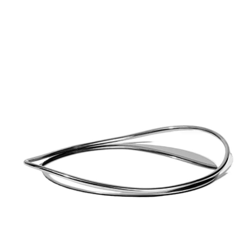 

Modern light luxury model room desktop, soft decoration jewelry home storage tray steel storage tray ornament