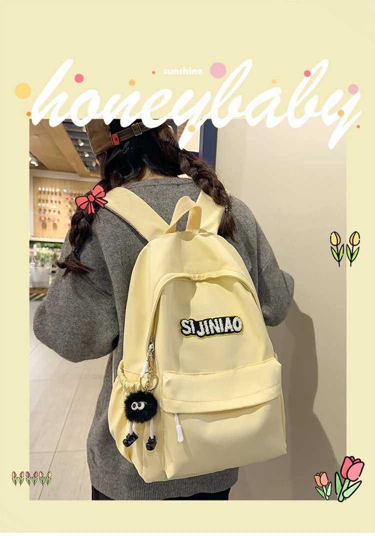 Highlooking niche largecapacity backpack for girls college juniorsenior high Koreanstyle cute simple