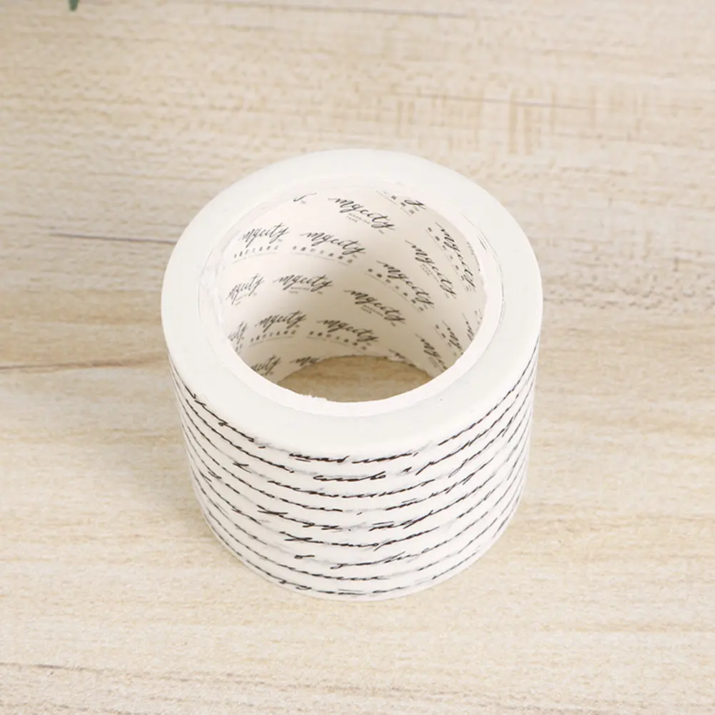 

2 Rolls Decorative Tapes DIY Craft Paper Washi Glue for Scrapbooking Adhesive Handmade