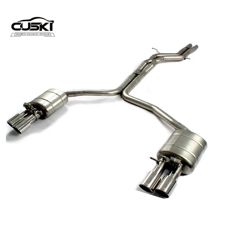 Catback Exhaust Pipe For Audi A6/A7/C7/C8 2.0T/3.0T 2019-2022 304 Stainless Steel Car Exhaust Tuning System Increase Power