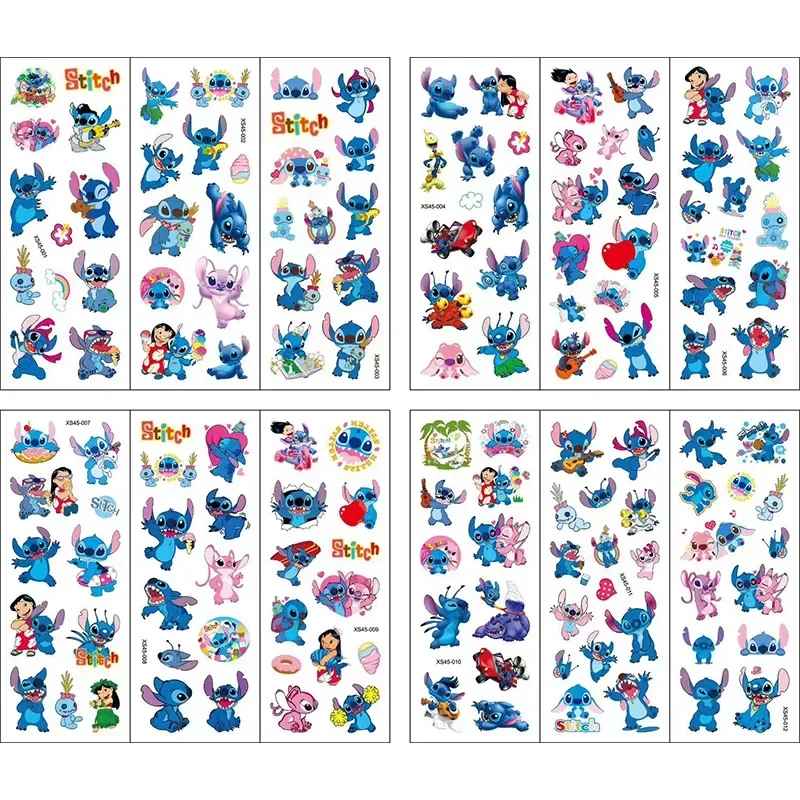 

new cute12pcs Cartoon Stitch No Repetition Bubble Stickers Kawaii Anime Three-Dimensional 3d Stickers Kids DIY Toy Sticker Gift